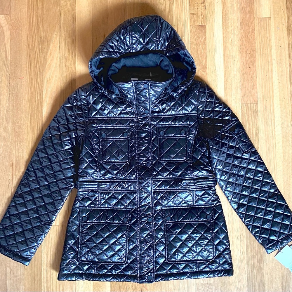 Calvin Klein Black Quilted Jacket Size PM